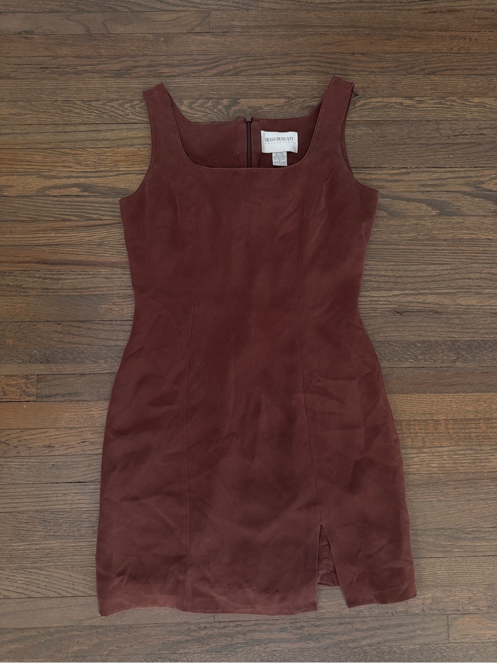 HUGO BUSCATI 100% Silk Brown Dress